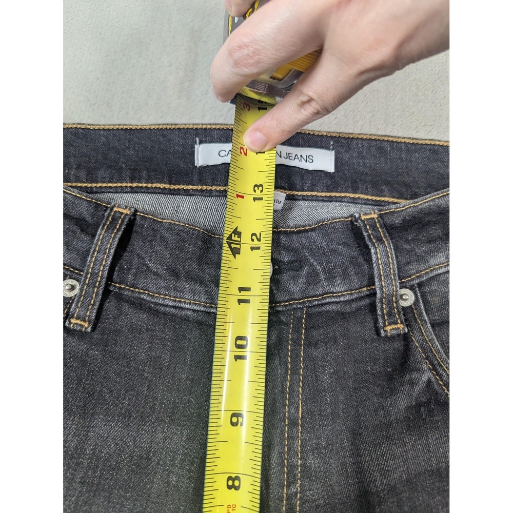 Calvin Klein Jeans  Mens 36x32 Gray CKJ 056 Athletic Taper Distressed Denim - Picture 15 of 16